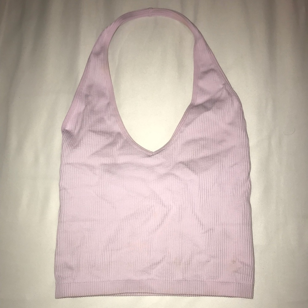 Pink halter top